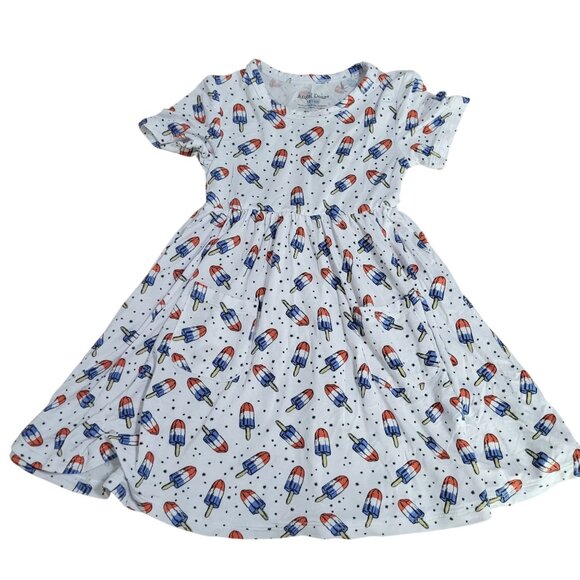 Angel Dear Other - Angel Dear Twirly Short Sleeve Dress-Astropops SZ 18-24M Bamboo Spandex